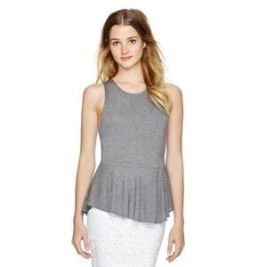 Aritzia Wilfred Concorde Peplum Top Sleeveless Blouse Rayon Black Size XS